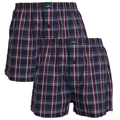 Gotzburg Boxers Clubhouse 2-pack geruit rood-blauw
