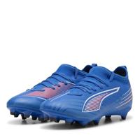 PUMA Ultra 6 Match Gras / Kunstgras Voetbalschoenen (MG) Kids Blauw Wit Felrood - thumbnail