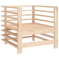 Tuinstoelen 2 st met kussens massief grenenhout - thumbnail