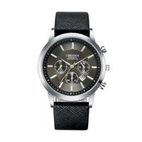 CHRONOS CH0401 drie-oog zes-naald lederen riem sport horloge voor mannen (zwart) - thumbnail