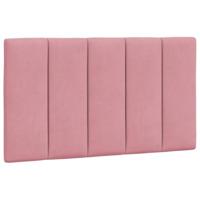 Hoofdbordkussen 90 cm fluweel roze - thumbnail