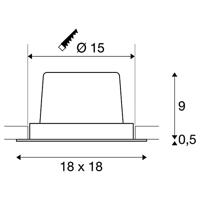 SLV InbouwspotNew Tria DL Set Square 18cm 2700K - wit - 114281 - thumbnail