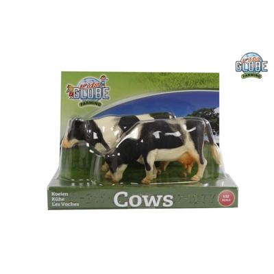 Kids Globe Farming Koe staand 1:32 (2x) zwart