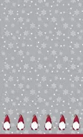 Duni dunicel tafelkleed winter flakes 138x220cm grijs 1 stuks - thumbnail