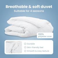 VidaXL 2-in-1 dekbed wit 155 x 220 cm polyester - thumbnail