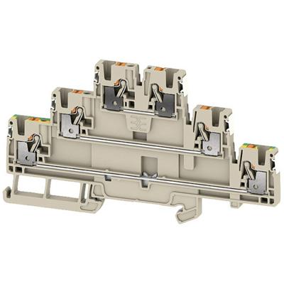 Weidmüller 2757430000 Meeretageklem Push-In-klem, Steekaansluiting Donkerbeige 50 stuk(s)