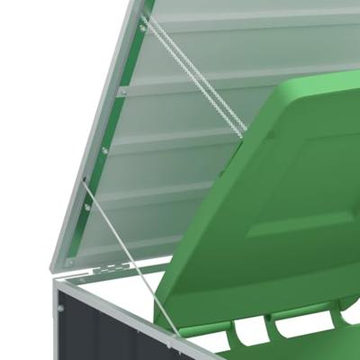 Containerberging voor 1 container 72x81x115 cm staal antraciet - thumbnail