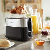 Philips Home HD2516/90 Daily Broodrooster RVS, Zwart - thumbnail