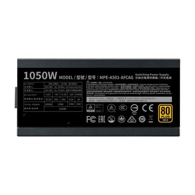 Cooler Master mpe-a501-afcag-eu mwe gold v2, atx 1050 w, rtx ready, 140 mm, 90%, 2200 rpm, black