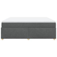Boxspring met matras stof donkergrijs 200x200 cm - thumbnail