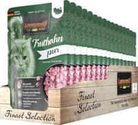 Leonardo Finest Selection Pure kalkoen, dubbelpak, 2 x 16 x 85 g, natvoer voor volwassen katten, in praktische afzonderlijke porties, met waardevolle zalmolie - thumbnail