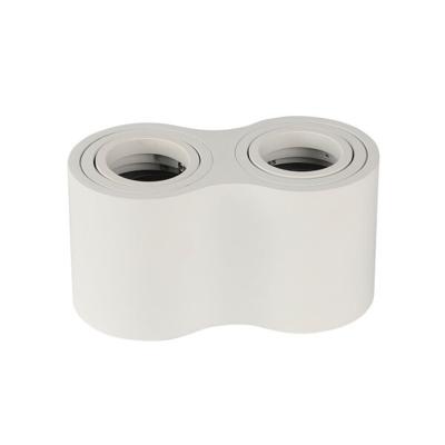 Opbouwspot Torino Dubbel Rond - Wit - Kantelbaar