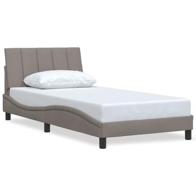 Bedframe zonder matras "Hanko" 100x200 cm stof taupe