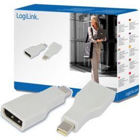 LogiLink CV0039 DisplayPort Adapter [1x DisplayPort bus - 1x Mini-DisplayPort stekker] Wit Vergulde steekcontacten