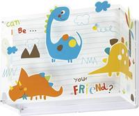 Dalber wandlamp Dinos glow in the dark 31 cm E27 60W wit - thumbnail