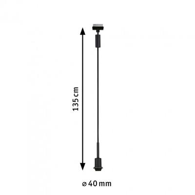 Paulmann 230V-railsysteem lamp URail E14 Zwart (mat)