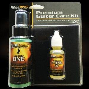MusicNomad MN140 Premium Guitar Care Kit set van 3 onderhoudsmiddelen voor gitaar