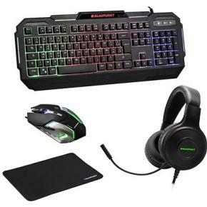 4-delige gaming set met muis toetsenbord bluetooth-koptelefoon muismat Velleman - Velleman