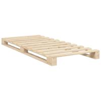 Bedframe met hoofdbord massief grenenhout 90x200 cm - thumbnail