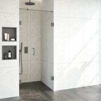 Nisdeur Compleet Just Creating Profielloos 2-Delig 90x200 cm 30/60 Gunmetal Sanitop - thumbnail