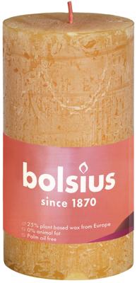 Rustiek Shine stompkaars 100/50 Honeycomb Yellow Bolsius - Bolsius