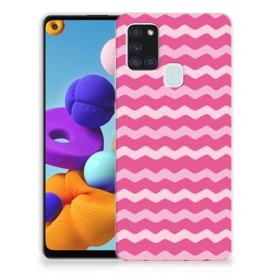 Samsung Galaxy A21s | TPU bumper | Waves Pink Samsung Galaxy A21s | TPU bumper | Waves Pink