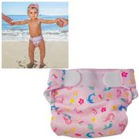 Freds Swim Academy Wasbare Zwemluier Zeemeermin Maat 2 9-16 kg Roze - thumbnail