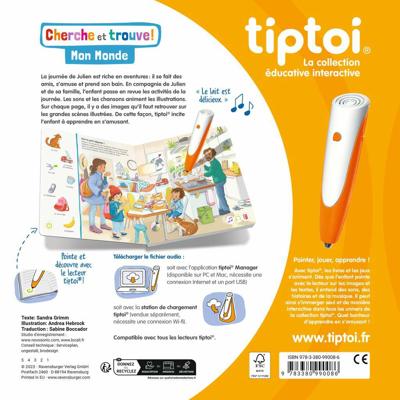tiptoi Zoek en Vind Mijn Wereld, Interactief Boek, Elektronisch Educatief Spel, Zonder Scherm - Vanaf 2 Jaar - 13099008, Ravensburge