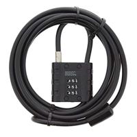 Burg Wächter Snap+Lock 725 300 Kabelslot Zwart Cijferslot - thumbnail