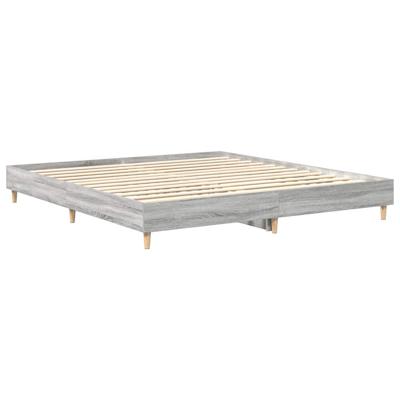Bedframe zonder matras 180x200 cm spaanplaat grijs Sonoma