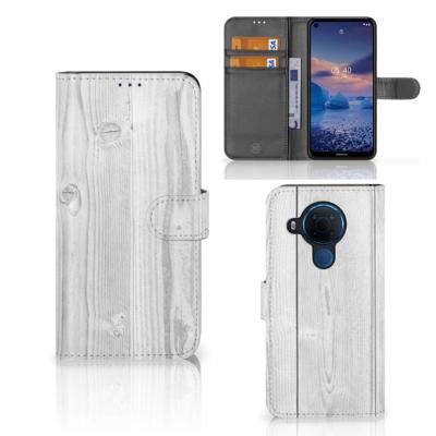 Nokia 5.4 | Book Style Case | White Wood