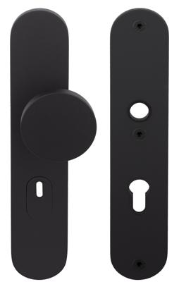 Formani Basics LB60-50KT massieve veiligheidsschilden met kerntrekbeveiliging knop/kruk SKG*** PC72 - mat zwart