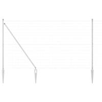 VidaXL Hek met paal zilver 1,6 x 10 m staal - thumbnail