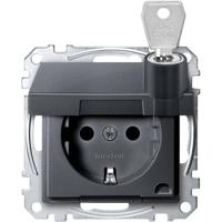 Merten MEG2315-0414 Wandcontactdoos System M Antraciet 1 stuk(s) - thumbnail
