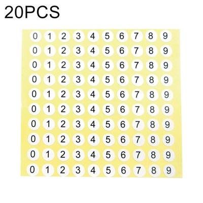 20 stuks ronde vorm nummer Sticker schoen groottelabel nummer 0-9 20 stuks ronde vorm nummer Sticker schoen groottelabel nummer 0-9