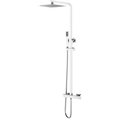 Thermostatische Regendoucheset - Vierkante Hoofddouche 22cm - Chroom RVS