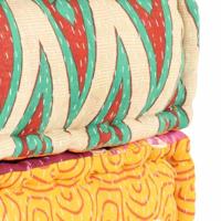 Poef 60x70x36 cm stof patchwork - thumbnail