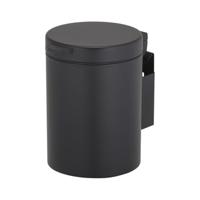 Wandafvalemmer Geesa Hotel 3 Liter RVS Zwart Geesa - thumbnail