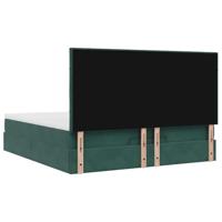 Ottoman bed met matrassen 180x200cm fluweel donkergroen - thumbnail