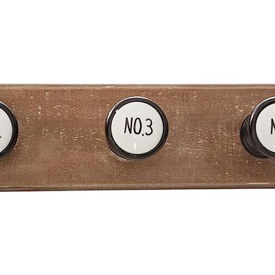 Wandkapstok Atmosphera Cijfers 6 Hangers 66 x 8,5 x 8,8 cm Hout