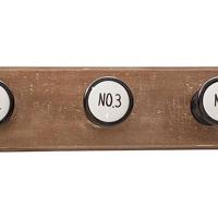 Wandkapstok Atmosphera Cijfers 6 Hangers 66 x 8,5 x 8,8 cm Hout - thumbnail