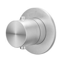 Afbouwdeel IVY Concord Inbouwthermostaat Symmetry Met Rond Rozet Geborsteld RVS316 - thumbnail
