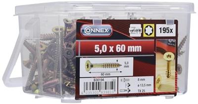 Connex Tx-Schroef 5.0X60 Vz Box 195St - B30194