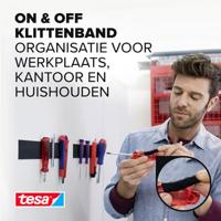 TESA On & Off 55229-00-01 Klittenband Om vast te plakken Haak- en lusdeel, Extra sterk (l x b x h) 1000 mm x 50 mm x 1 m Zwart 1 stuk(s) - thumbnail