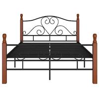 Bedframe metaal zwart 120x200 cm - thumbnail