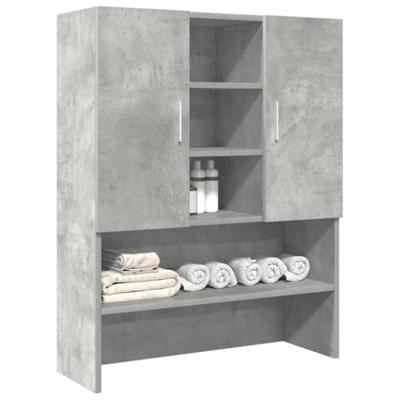 VidaXL Wasmachinekast 70,5x25,5x90 cm betongrijs VidaXL Wasmachinekast 70,5x25,5x90 cm betongrijs