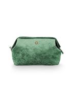 Pip Studio Pip Cosmetic Purse Extra Large Velvet Quilted Green 30x20.7x13.8cm - thumbnail