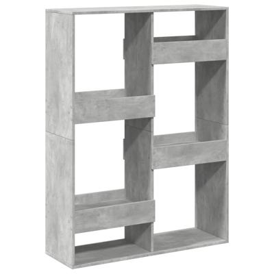 Boekenkast 100x33x155,5 cm bewerkt hout betongrijs - thumbnail