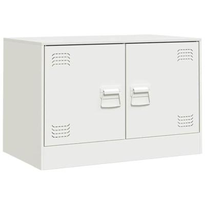 Tv-meubel 67x39x44 cm staal wit Tv-meubel 67x39x44 cm staal wit