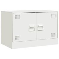 Tv-meubel 67x39x44 cm staal wit - thumbnail